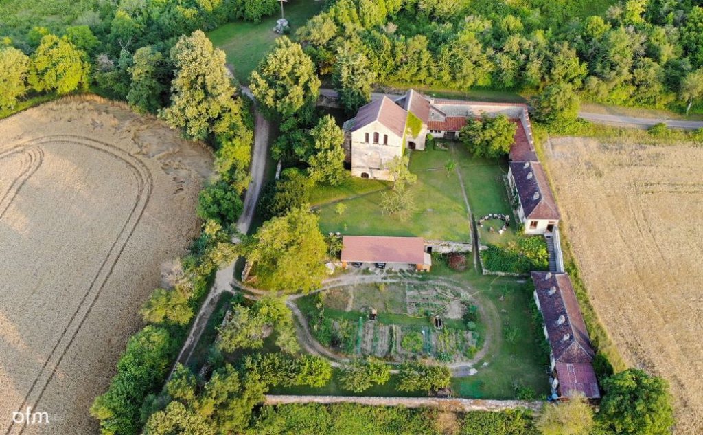 Le jardin de la Cordelle vu du ciel