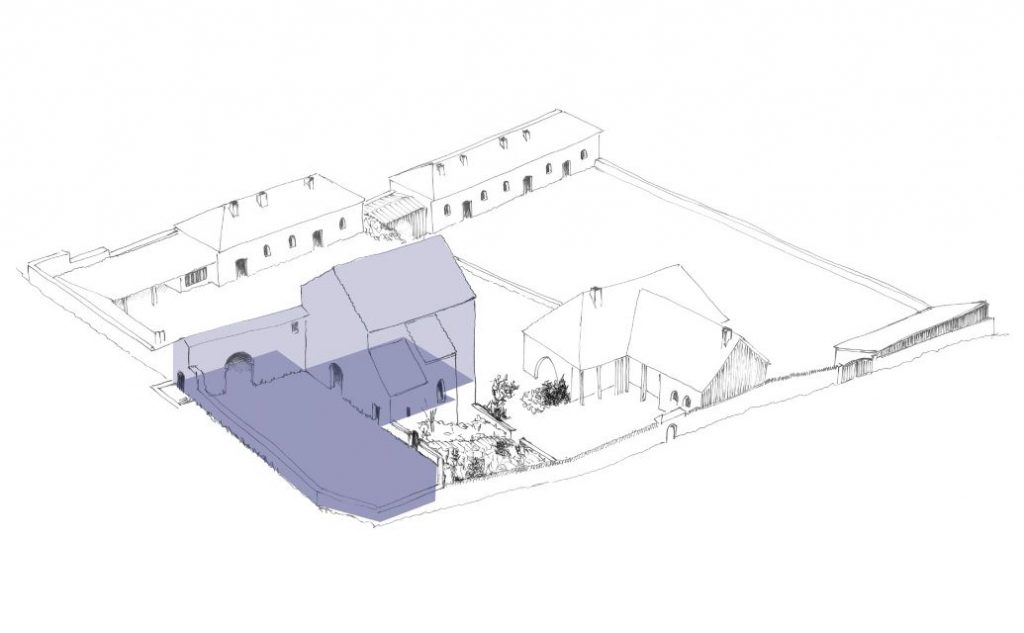 Plan du projet de La Cordelle avec la restauration de la chapelle